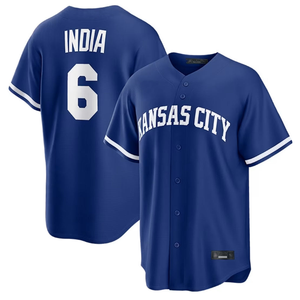 Friene KC.Royals #6 Jonathan India Player Royal Game Home Stitched Jerseys