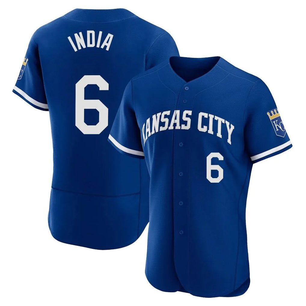 Friene KC.Royals #6 Jonathan India Player Royal Limited Elite Home Stitched Jerseys
