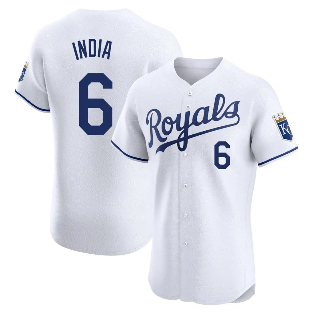 Friene KC.Royals #6 Jonathan India Player White Alt Limited Elite Home Stitched Jerseys