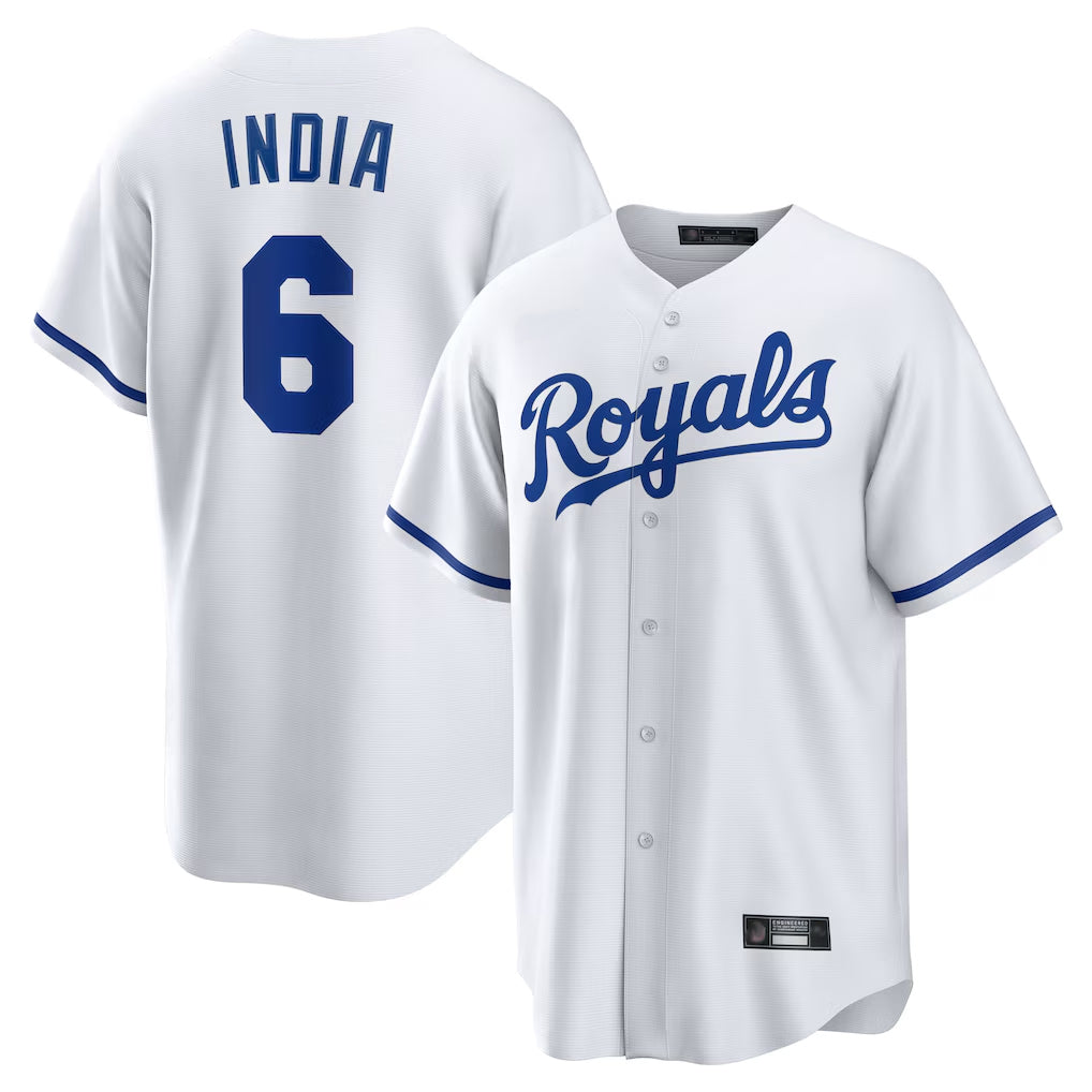Friene KC.Royals #6 Jonathan India Player White Home Game Stitched Jerseys