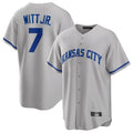 Friene KC.Royals #7 Bobby Witt Jr. Player Gray Game Home Stitched Jerseys