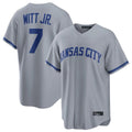 Friene KC.Royals #7 Bobby Witt Jr. Player Grey Road Game Home Stitched Jerseys