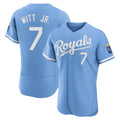 Friene KC.Royals #7 Bobby Witt Jr. Player Light Blue Alt Limited Elite Home Stitched Jerseys