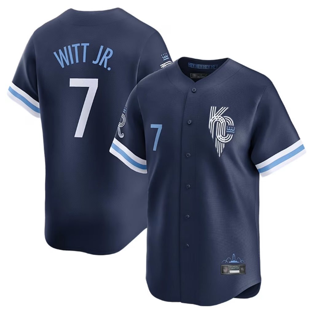 Friene KC.Royals #7 Bobby Witt Jr. Player Navy City Connect Limited Home Stitched Jerseys