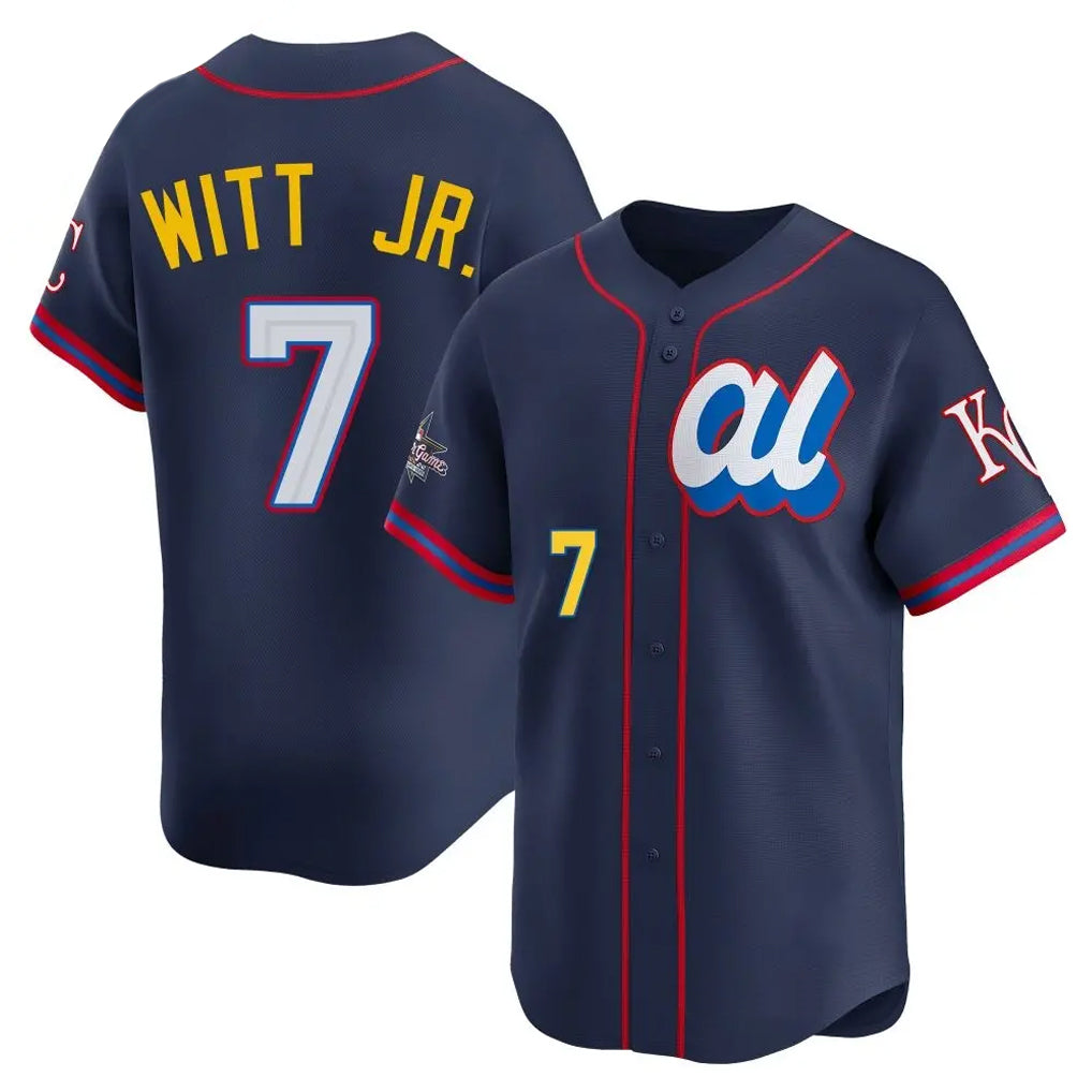 Friene KC.Royals #7 Bobby Witt Jr. Player Navy Limited American League All-Star Edition Stitched Jerseys