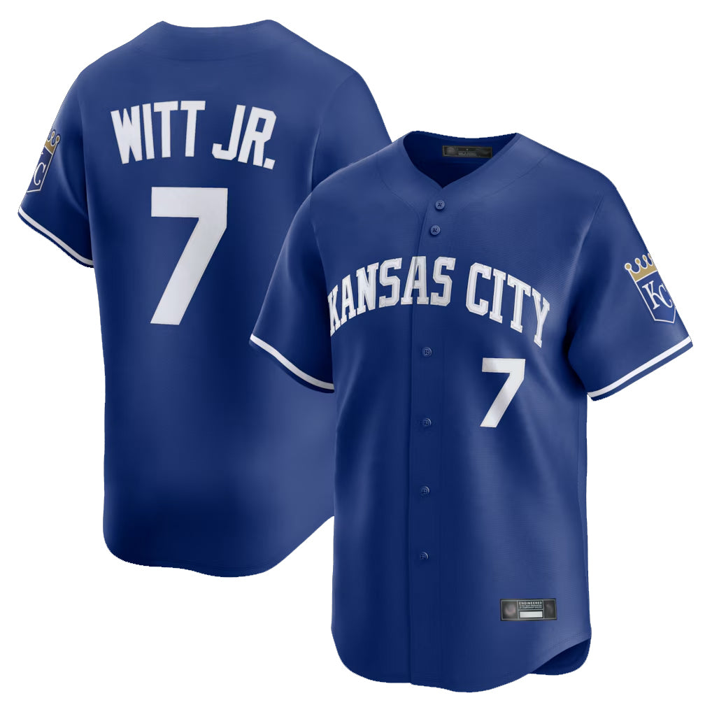 Friene KC.Royals #7 Bobby Witt Jr. Player Royal Limited Home Stitched Jerseys