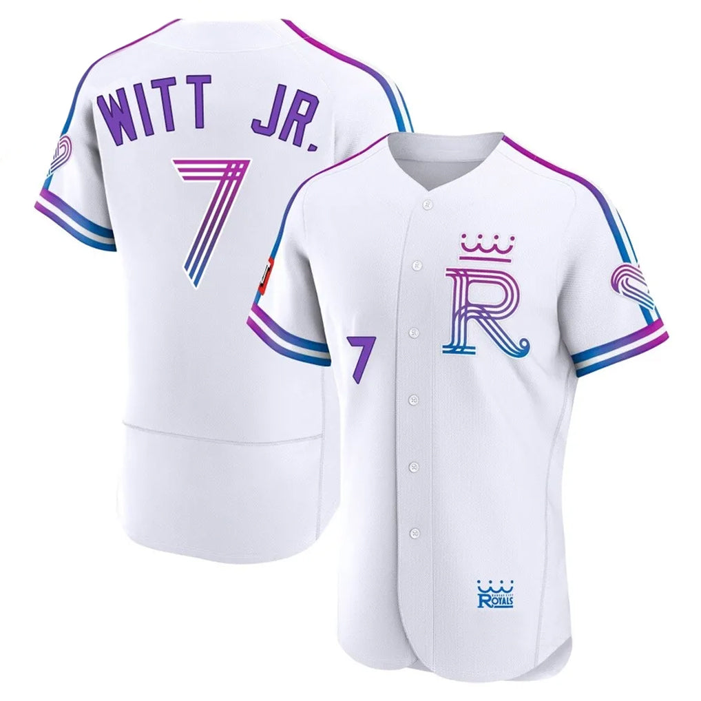 Friene KC.Royals #7 Bobby Witt Jr. Player White 2026 City Connect Limited Elite Home Stitched Jerseys