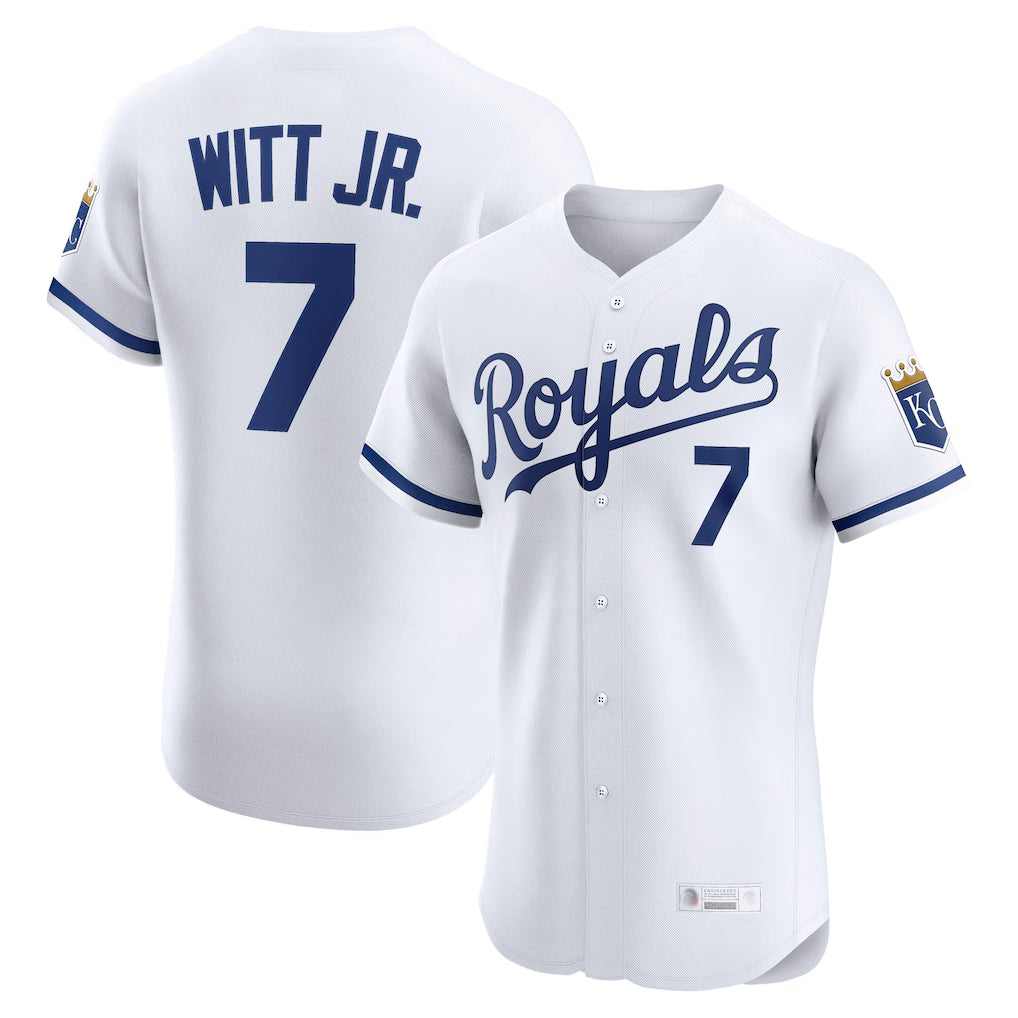 Friene KC.Royals #7 Bobby Witt Jr. Player White Alt Limited Elite Home Stitched Jerseys
