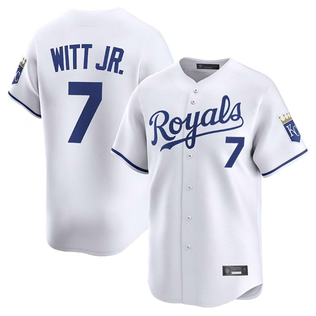 Friene KC.Royals #7 Bobby Witt Jr. Player White Alt Limited Home Stitched Jerseys