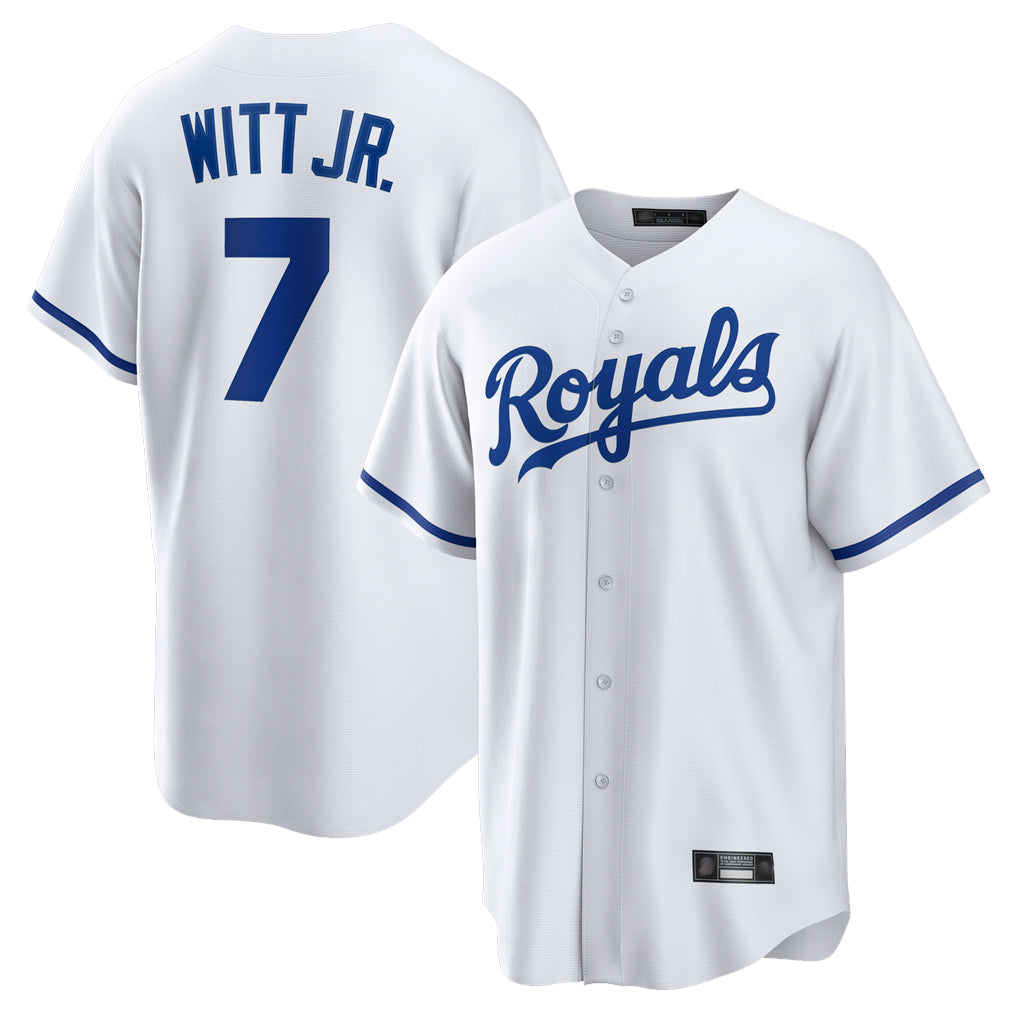 Friene KC.Royals #7 Bobby Witt Jr. Player White Home Game Stitched Jerseys