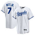 Friene KC.Royals #7 Bobby Witt Jr. Player White Home Game Stitched Jerseys