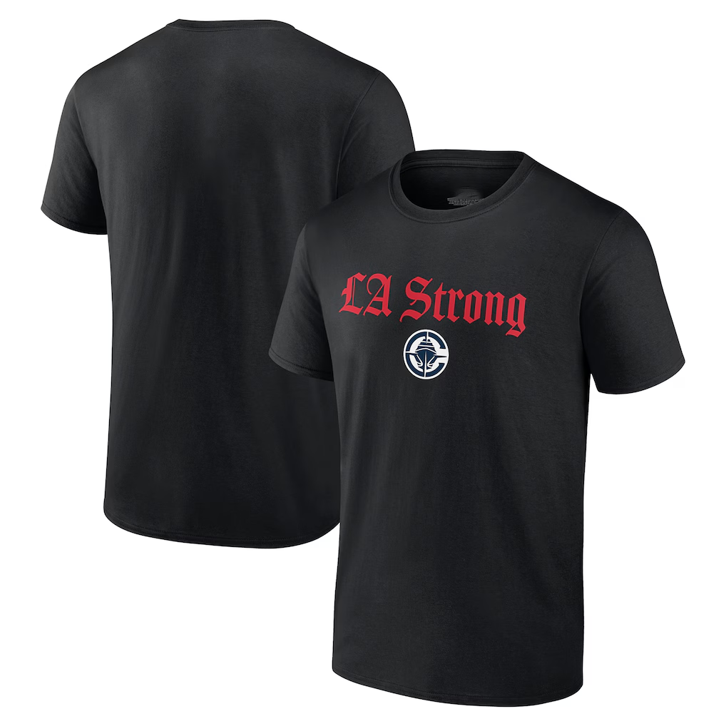 Friene L.Clippers Black LA Strong T-Shirt Stitched Jerseys