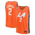 Friene L.Clippers #2 Kawhi Leonard Orange 202526 City Edition Fast Break Stitched Jerseys