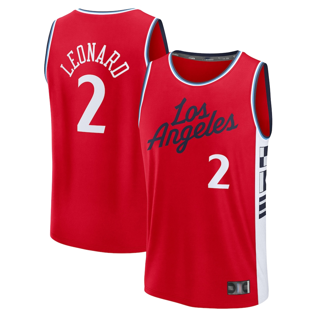 Friene L.Clippers #2 Kawhi Leonard Red Fast Break Replica Player Stitched Jerseys- Statement Edition