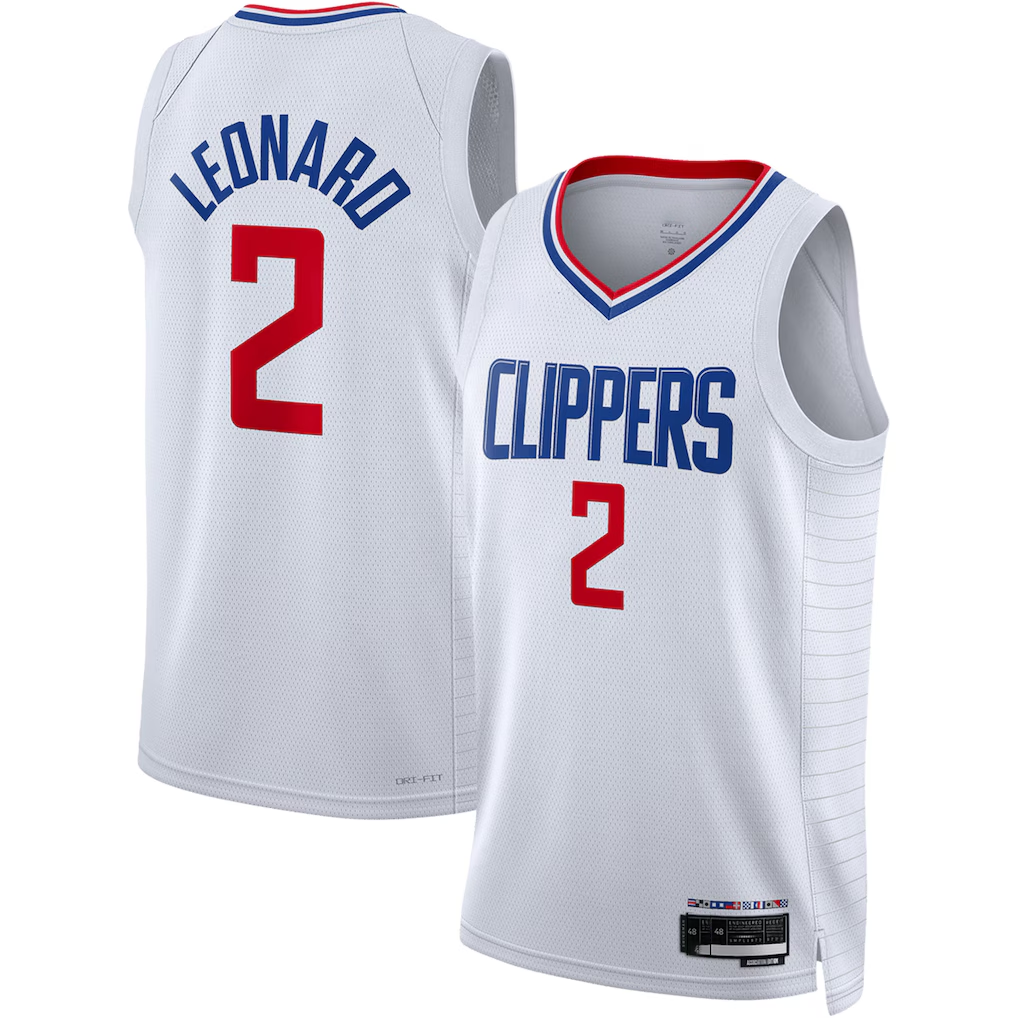 Friene L.Clippers #2 Kawhi Leonard White Swingman Stitched Jerseys - Association Edition