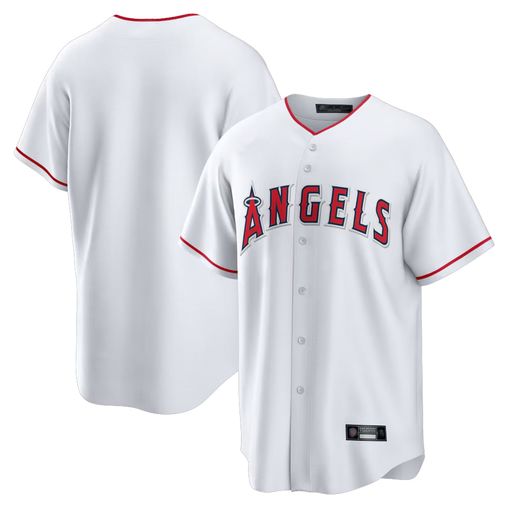 Friene LA.Angels White Home Game Blank Player Stitched Jerseys
