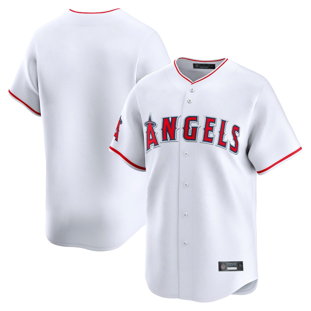 Friene LA.Angels White Limited Home Blank Player Stitched Jerseys