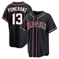 Friene LA.Angels #13 Drew Pomeranz Player Black Fashion Out Home Game Stitched Jerseys