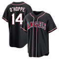 Friene LA.Angels #14 Logan O'Hoppe Player Black Fashion Out Home Game Stitched Jerseys