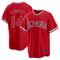 Friene LA.Angels #14 Logan O'Hoppe Player Red Home Game Stitched Jerseys
