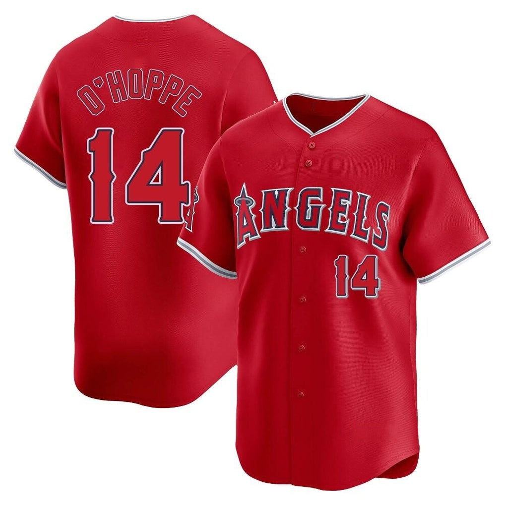 Friene LA.Angels #14 Logan O'Hoppe Player Red Home Limited Stitched Jerseys