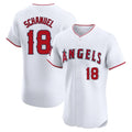 Friene LA.Angels #18 Nolan Schanuel Player White Limited Elite Stitched Home Jerseys