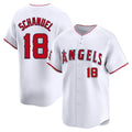 Friene LA.Angels #18 Nolan Schanuel Player White Limited Home Stitched Jerseys
