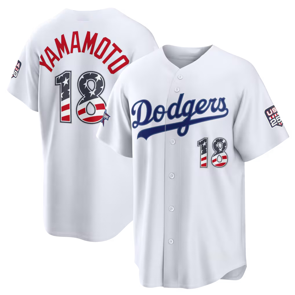 Friene LA.Angels #18 Yoshinobu Yamamoto White 2026 All-Star Edition Stars & Stripes Stadium Jerseys