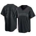 Friene LA.Angels #25 Travis d'Arnaud Player Black Pitch Fashion T-shirt Stitched Jerseys