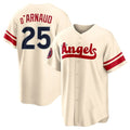 Friene LA.Angels #25 Travis d'Arnaud Player Cream City Connect Home Stitched Jerseys