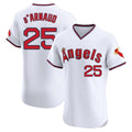 Friene LA.Angels #25 Travis d'Arnaud Player White T-shirt Home Limited Elite Stitched Jerseys