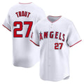 Friene LA.Angels #27 Mike Trout Player White Limited Home Stitched Jerseys