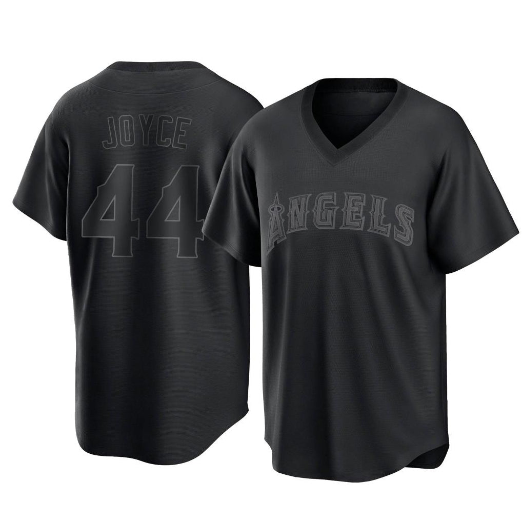 Friene LA.Angels #44 Ben Joyce Player Black Pitch Fashion T-shirt Stitched Jerseys