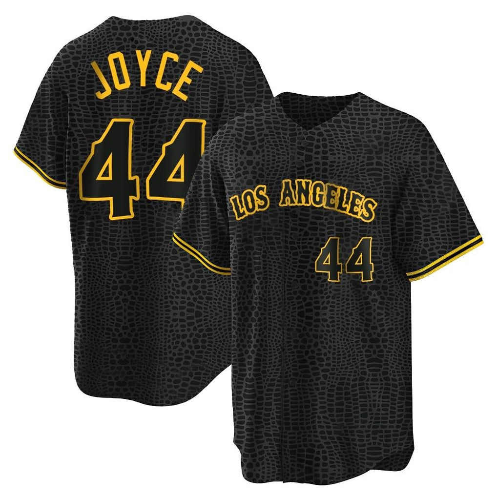 Friene LA.Angels #44 Ben Joyce Player Black Snake Skin City Game Home Stitched Jerseys