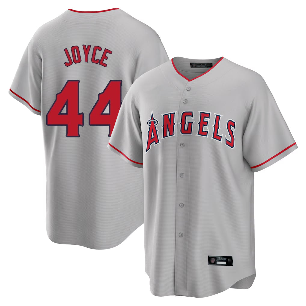 Friene LA.Angels #44 Ben Joyce Player Gray Home Game Stitched Jerseys