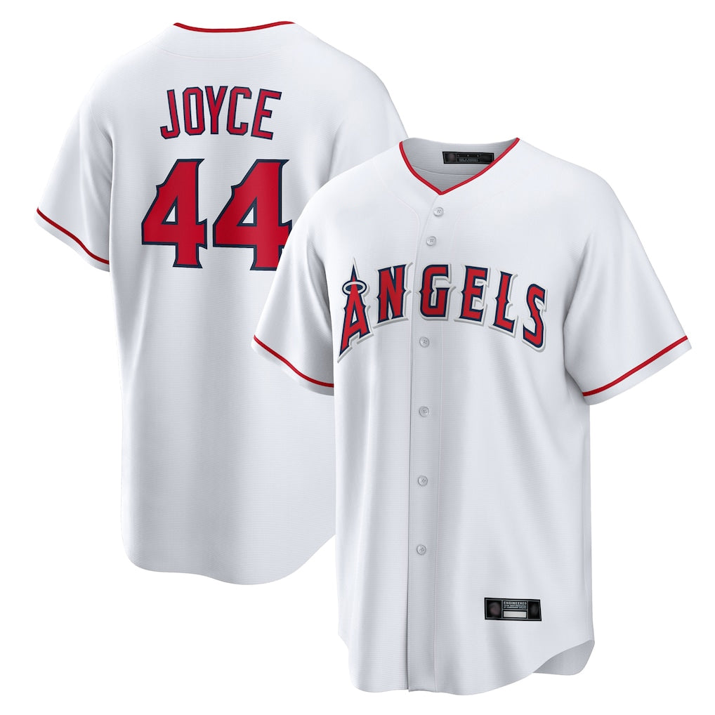 Friene LA.Angels #44 Ben Joyce Player White Home Game Stitched Jerseys