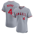 Friene LA.Angels #4 Christian Moore Player Gray Home Limited Elite Stitched Jerseys