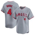 Friene LA.Angels #4 Christian Moore Player Gray Home Limited Stitched Jerseys