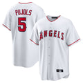 Friene LA.Angels #5 Albert Pujols Player White Home Game Stitched Jerseys