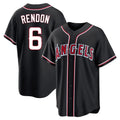 Friene LA.Angels #6 Anthony Rendon Player Black Fashion Out Home Game Stitched Jerseys