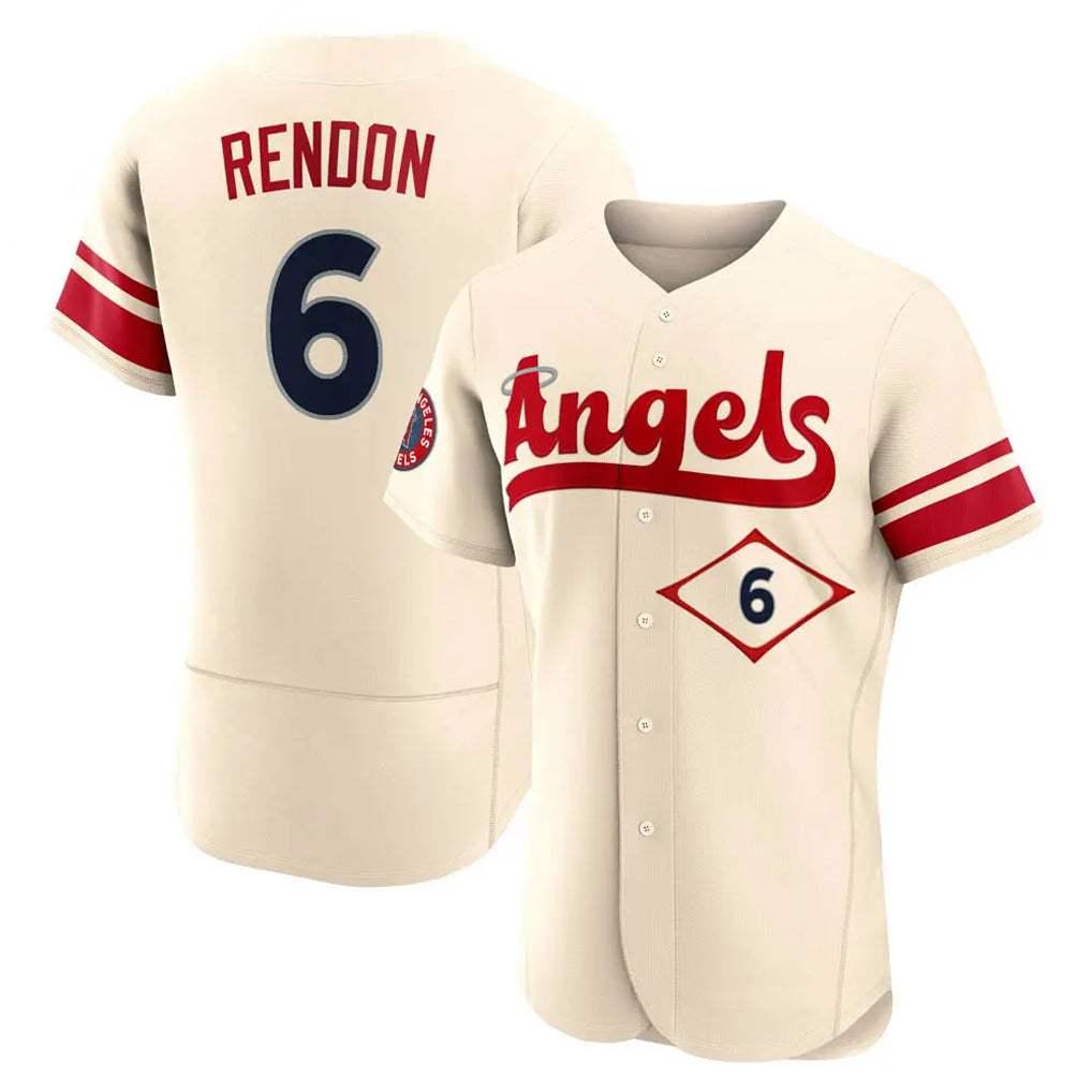 Friene LA.Angels #6 Anthony Rendon Player Cream City Connect Limited ELite Home Stitched Jerseys