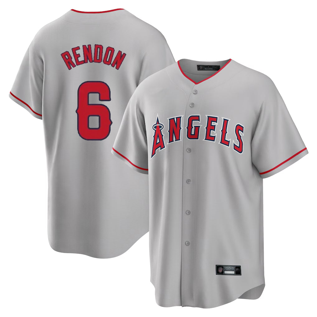Friene LA.Angels #6 Anthony Rendon Player Gray Home Game Stitched Jerseys
