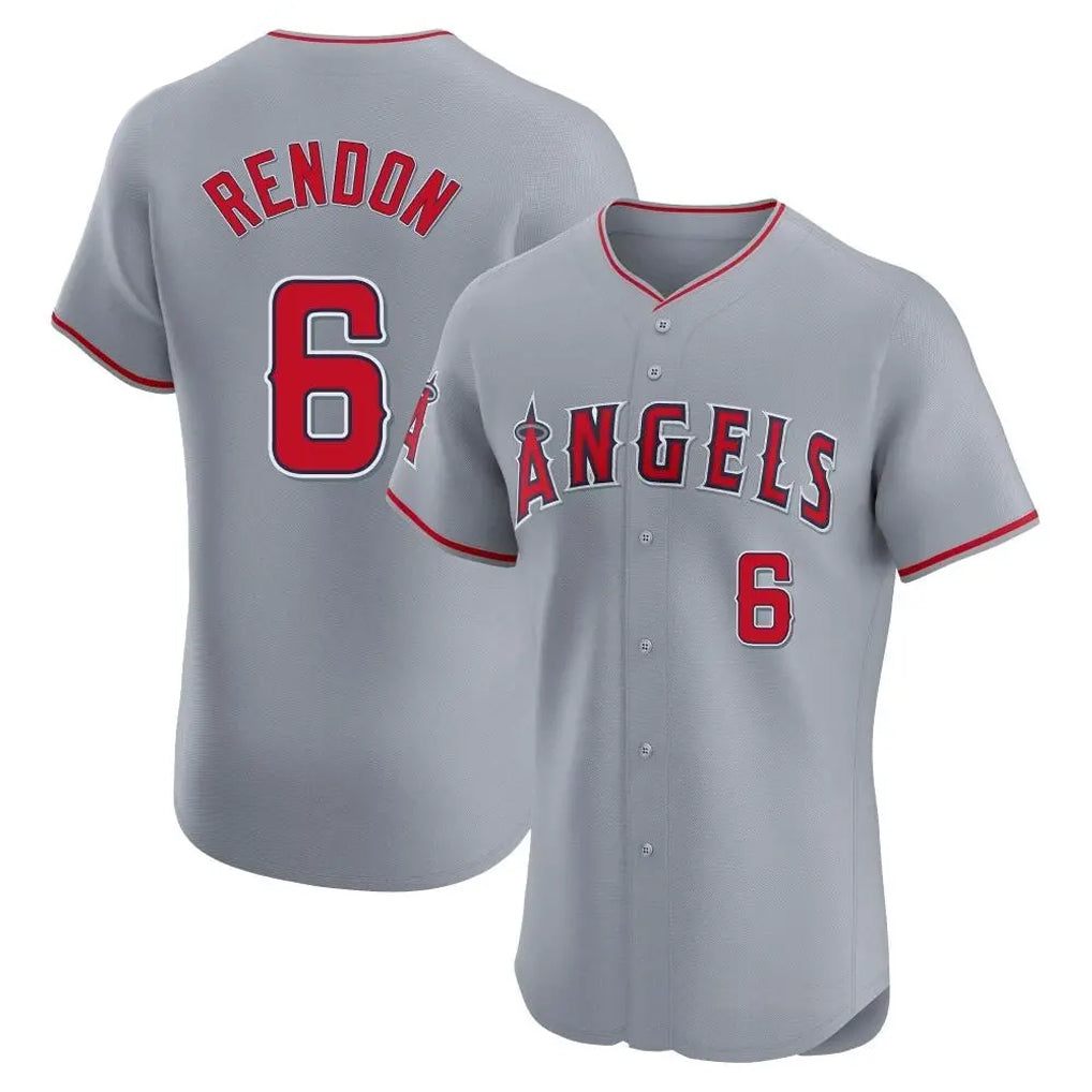 Friene LA.Angels #6 Anthony Rendon Player Gray Home Limited Elite Stitched Jerseys