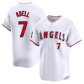 Friene LA.Angels #7 Jo Adell Player White Limited Home Stitched Jerseys