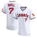 Friene LA.Angels #7 Jo Adell Player White T-shirt Home Limited Elite Stitched Jerseys