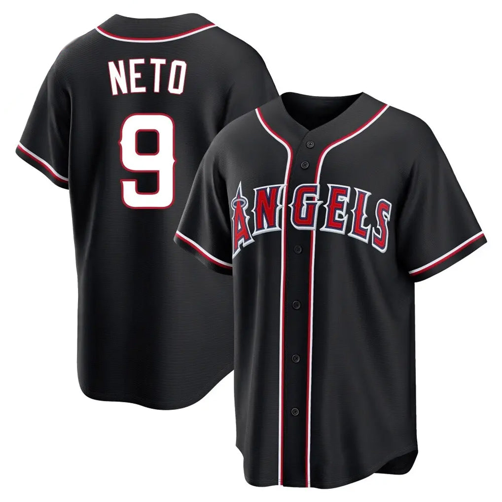 Friene LA.Angels #9 Zach Neto Player Black Fashion Out Home Game Stitched Jerseys
