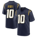 Friene LA.Chargers #10 Justin Herbert Player Navy Home Game Stitched Jerseys
