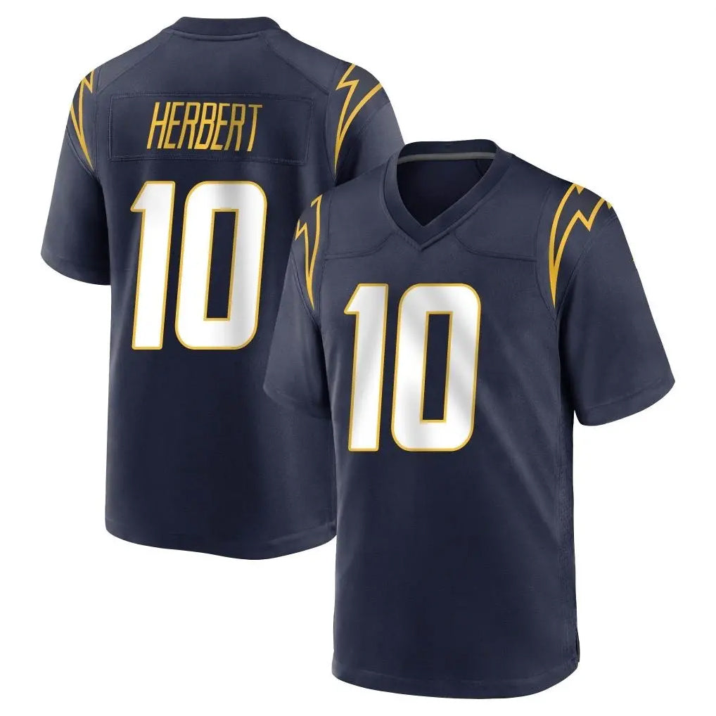 Friene LA.Chargers #10 Justin Herbert Player Navy Home Game Stitched Jerseys