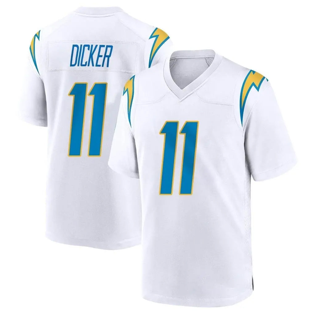 Friene LA.Chargers #11 Cameron Dicker Player White Home Game Stitched Jerseys