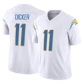 Friene LA.Chargers #11 Cameron Dicker Player White Limited Vapor F.U.S.E. Home Game Stitched Jerseys